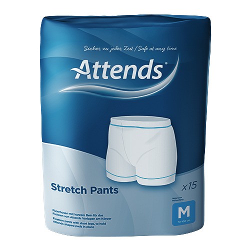 ATTENDS Stretch Pants - Netzhosen mit Beinansatz - 15er Pack - M