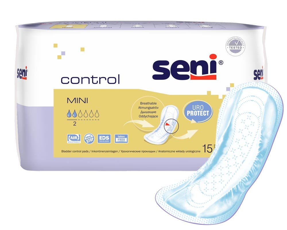 SENI Control MINI - Inkontinenzeinlagen - 15 Stück Einzelpack