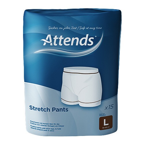 ATTENDS Stretch Pants - Netzhosen mit Beinansatz - 15er Pack - L