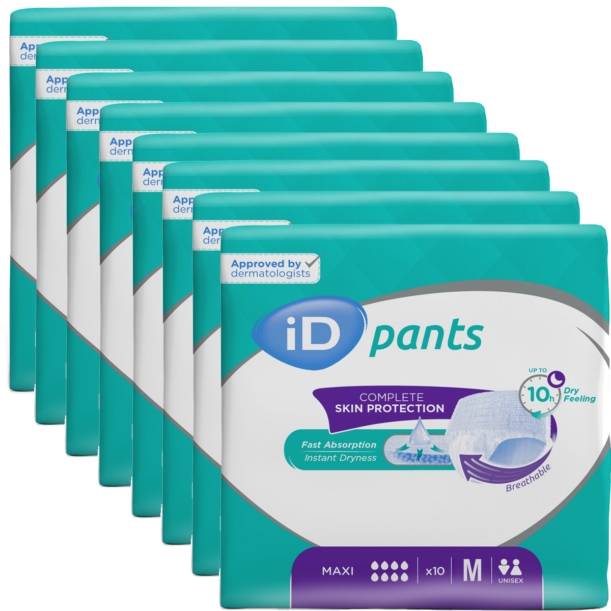 iD Pants MAXI - Inkontinenz-Pants - Gr. Medium (M) - 8x10 St. Packung