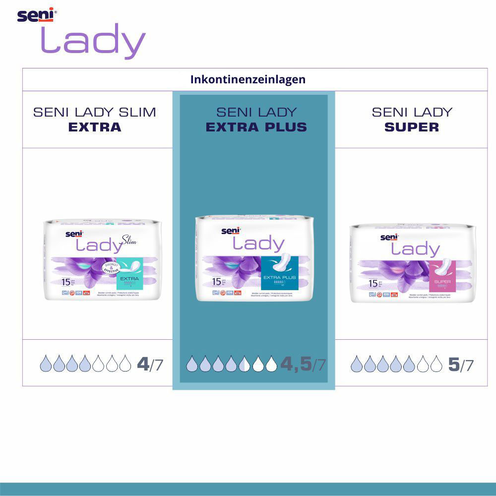 SENI Lady EXTRA PLUS - 580ml Saugleistung - 15 Stück Pack