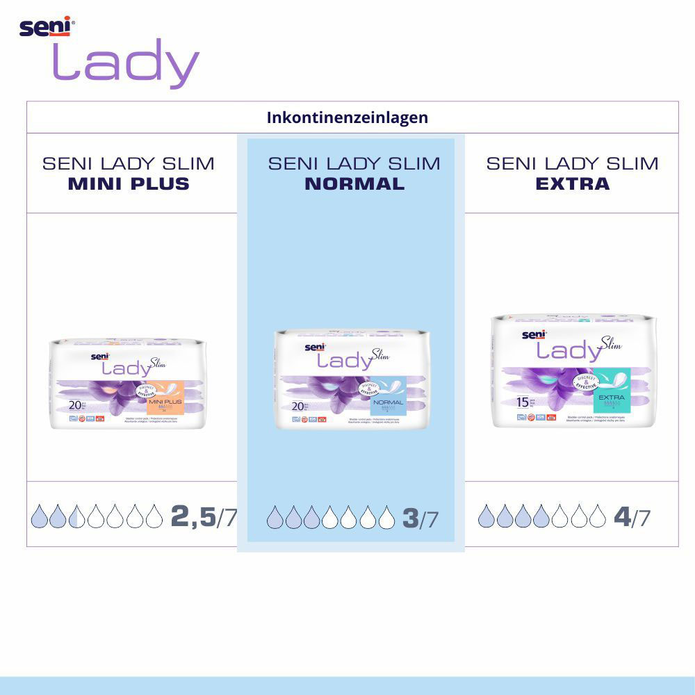 SENI Lady Slim NORMAL - 360ml Saugleistung - 20 Stück Pack