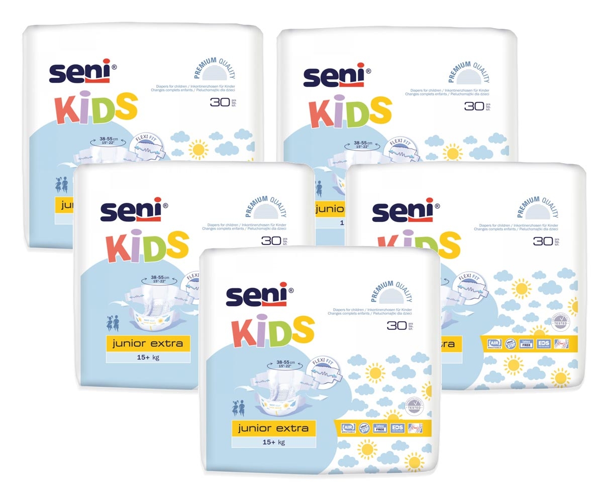 SENI KIDS Junior EXTRA Kinderwindel (16-30kg) 5x30 Stück