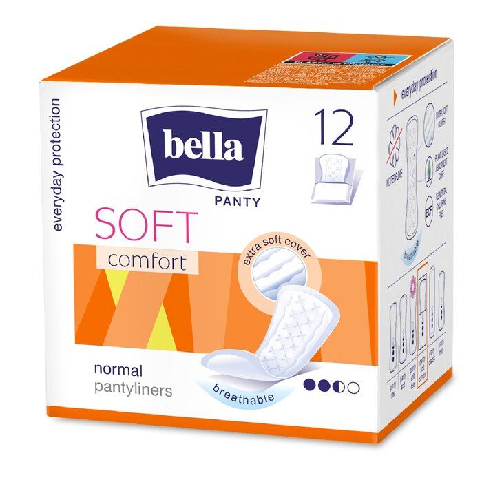Bella Panty Slipeinlagen "Soft Comfort" (ohne Duft) - 12 Stück einzeln verpackt