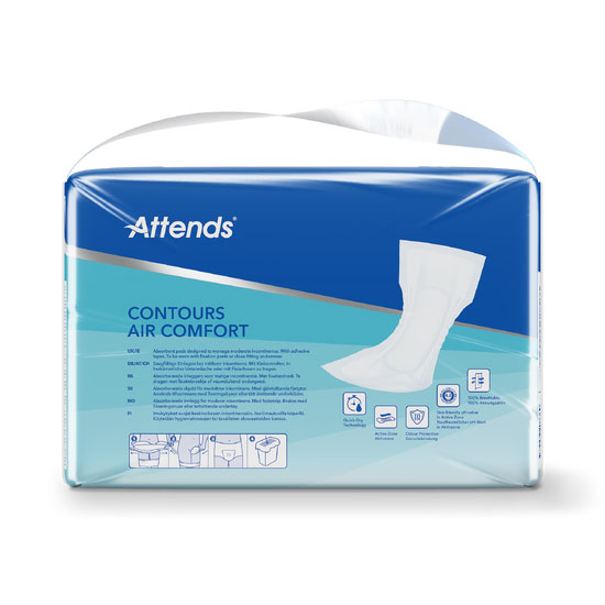 ATTENDS Contours AIR Comfort 5 - atmungsaktive Vorlage - 5x42 Stück