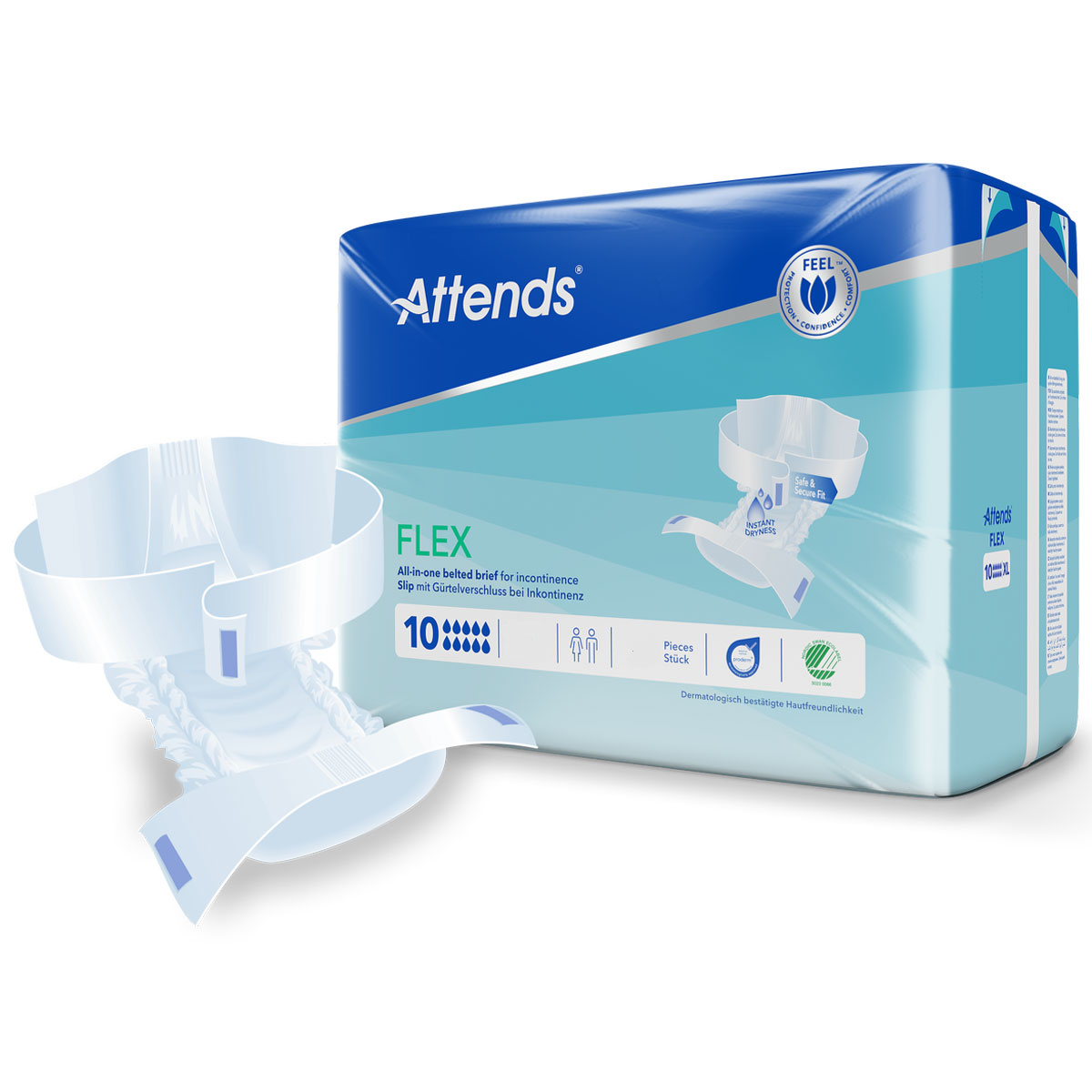 ATTENDS Flex 10 - Vorlage mit Hüftbund - Gr. S | M | L | XL