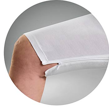 Suprima Pflegebody - langer Arm, kurzes Bein mit Reißverschluss - für Damen und Herren, weiß - 4699 XL