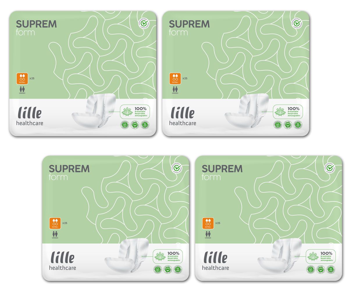 SUPREM FORM - EXTRA PLUS - Inkontinenzvorlagen, 100 Stück