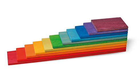 Bauplatten Regenbogen 11-Teile