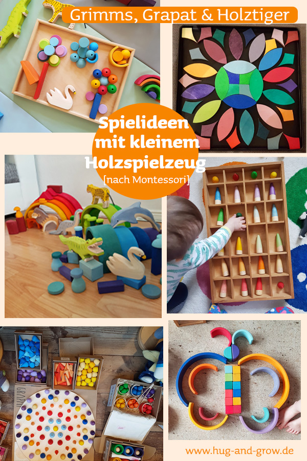 Spielideen mit Holzspielzeug für Kleinkinder [Montessori inspiriert]