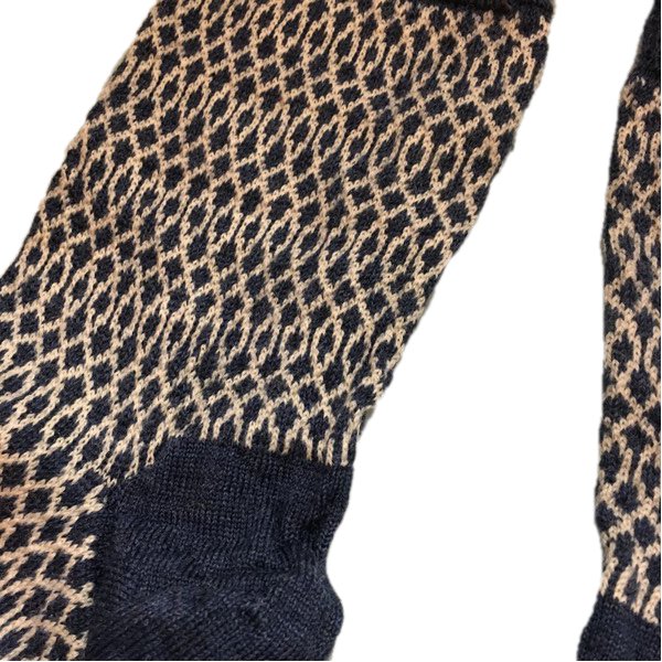 Feinstricksocke Wolle Wave jeans-natur