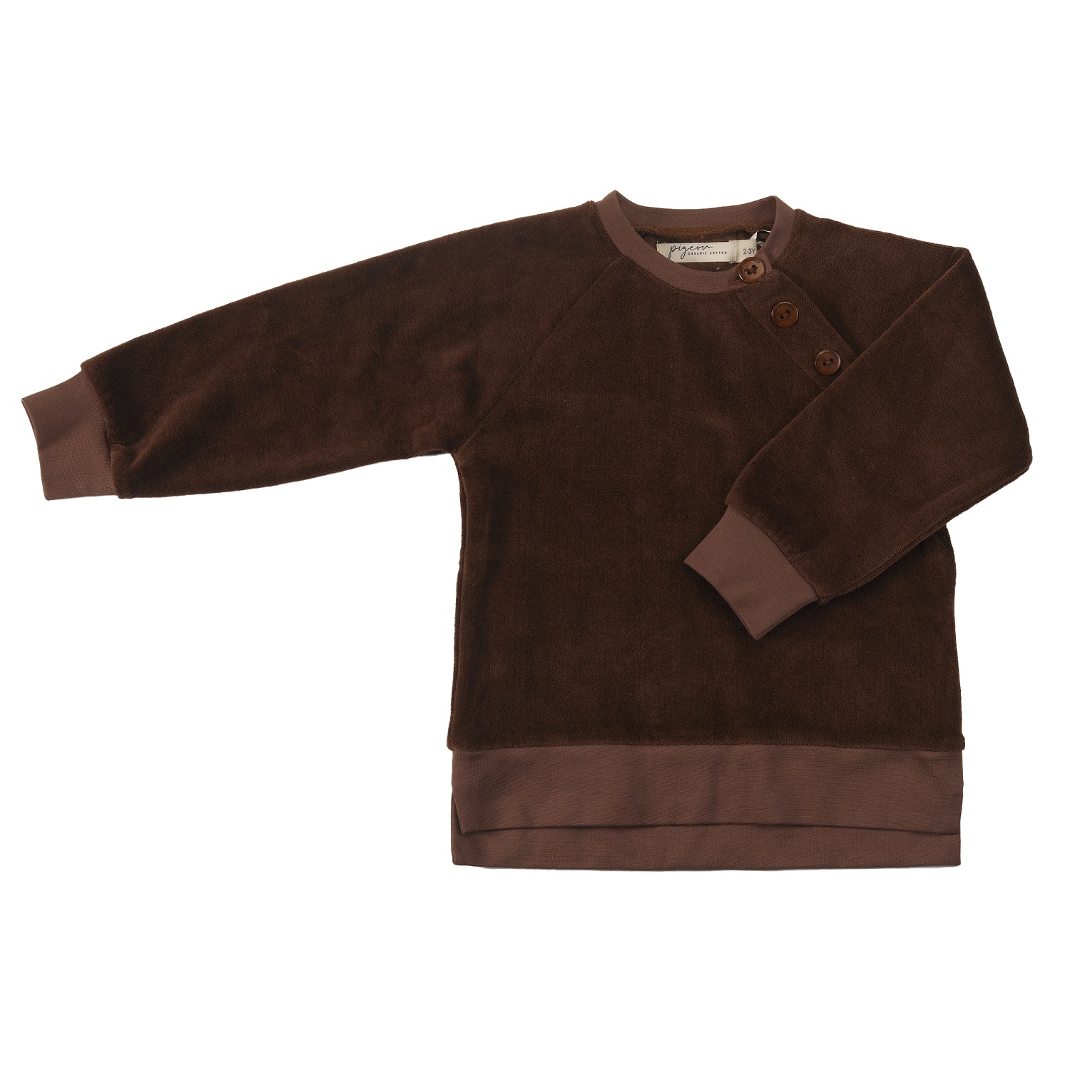 Sweatshirt Velour nut brown
