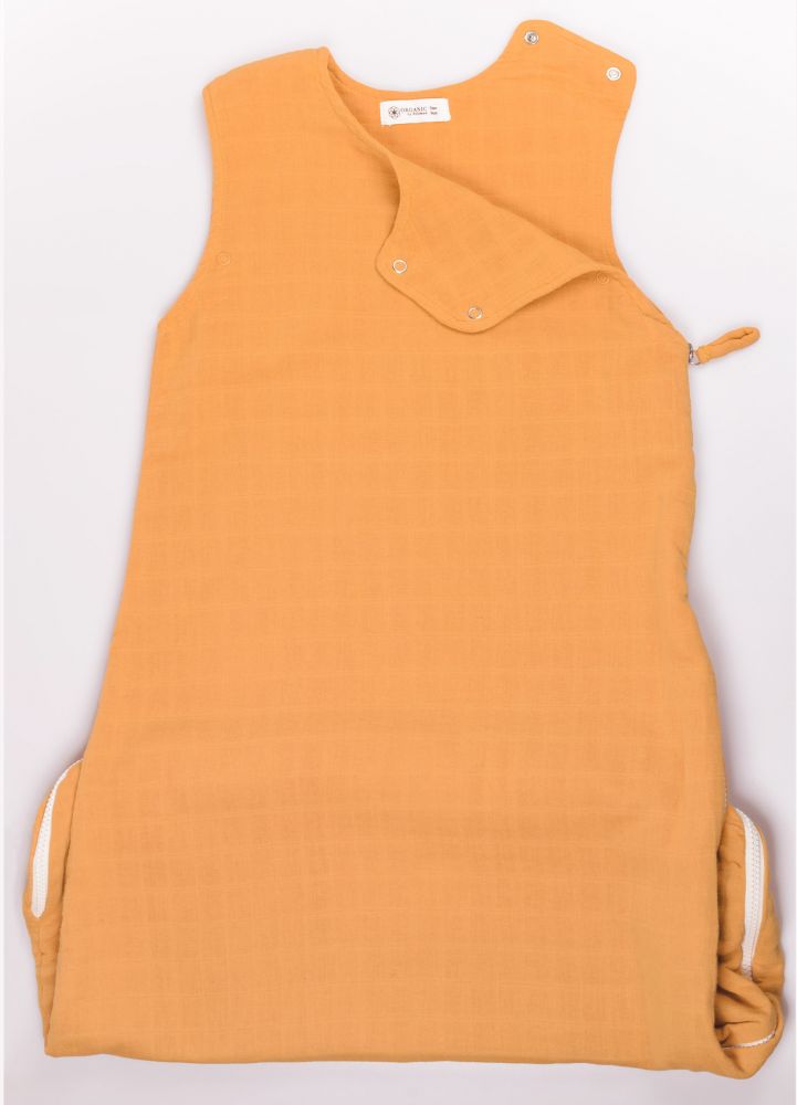Musselin Schlafsack Mitwachsend ockergelb 3-24 Monate Musselin Schlafsack Mitwachsend ockergelb 3-24 Monate