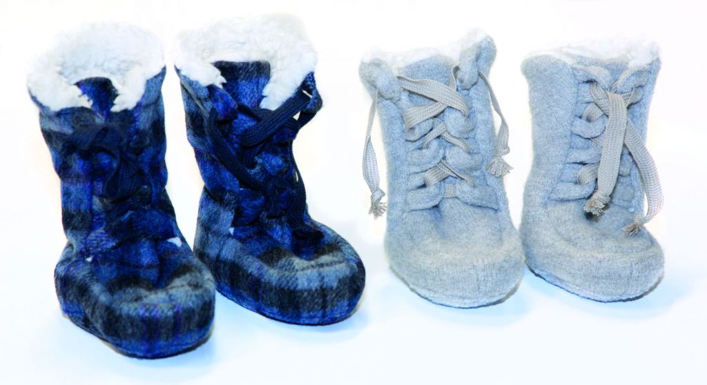 Booties Walk Plüsch Schnürer marine Booties Walk Plüsch Schnürer marine