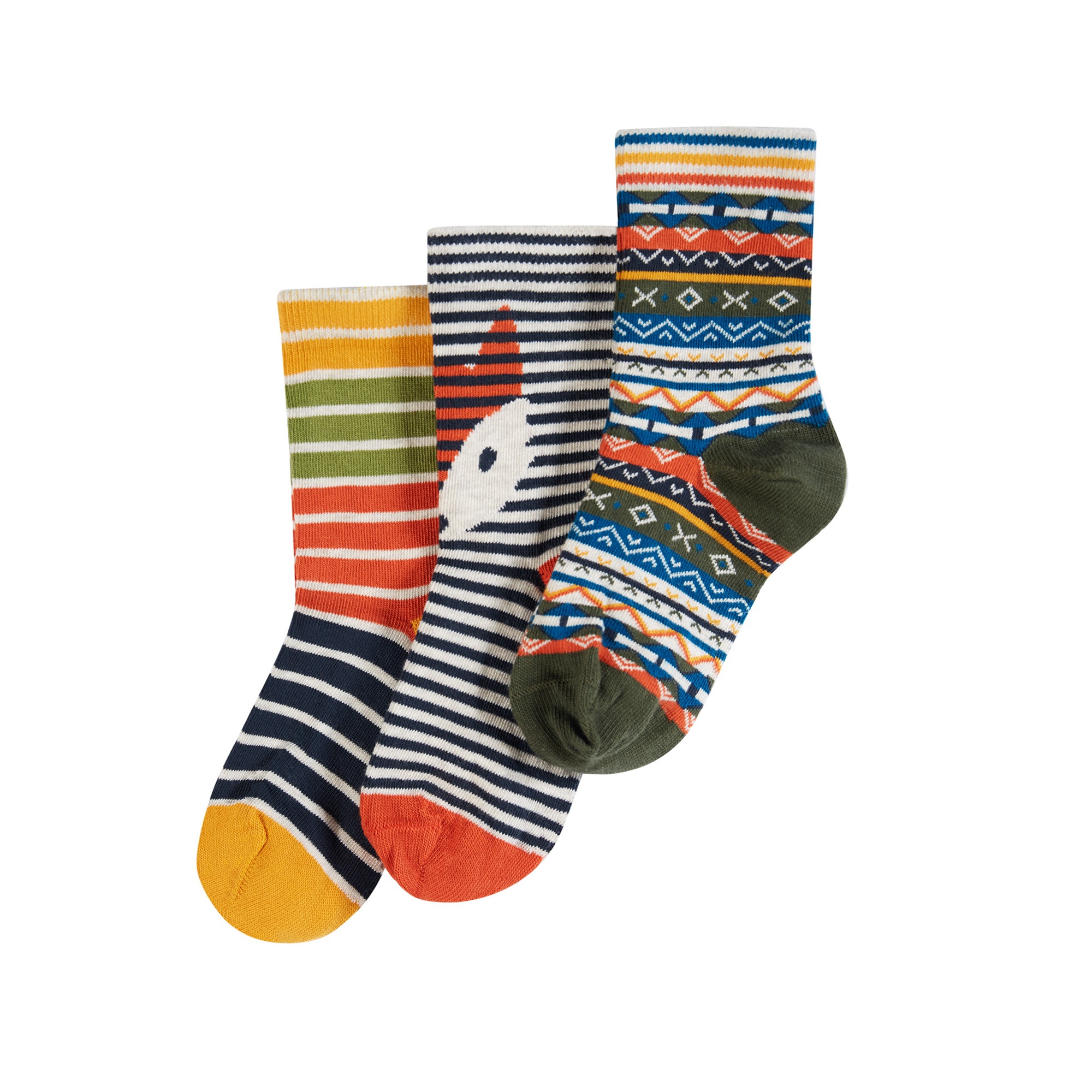 Frugi Grippy Socks 2-Pack - Fox / Badger