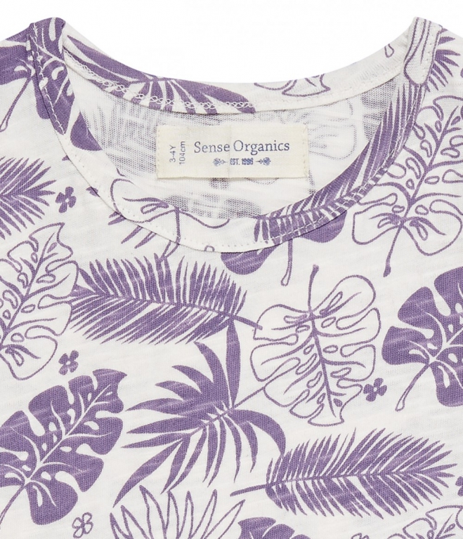 Zoe Top Palmenblätter mauve Zoe Top Palmenblätter mauve