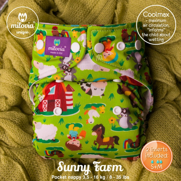 Milovia Pocketwindel Onesize Sunny Farm unique