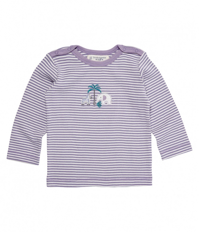 Luna Langarmshirt mauve gestreift