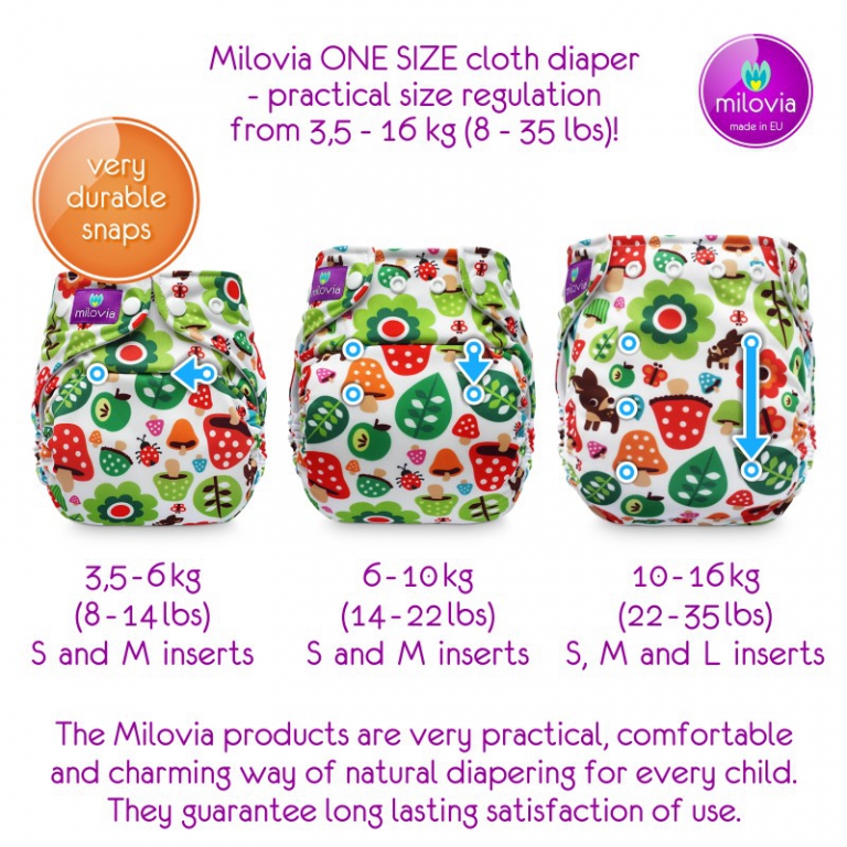 Milovia Pocketwindel Onesize Cute Feathers