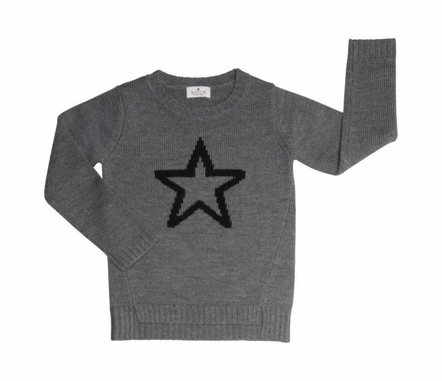 Pullover Wolle dark grey/star