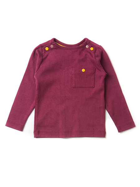 Langarmshirt Pointelle Berry