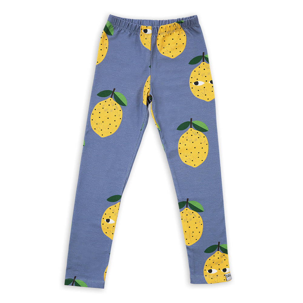 Leggings Lemon on tempest blue