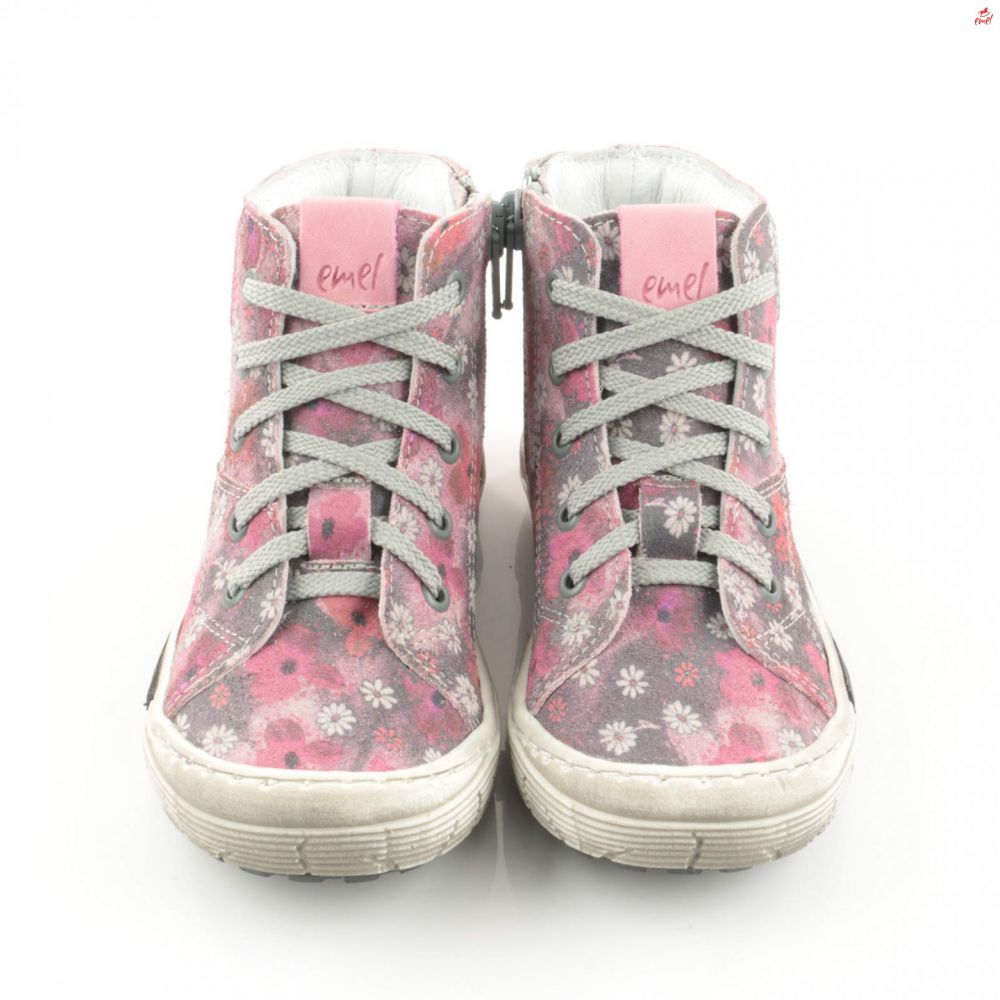 emel Sneaker Blumen grau-rosa