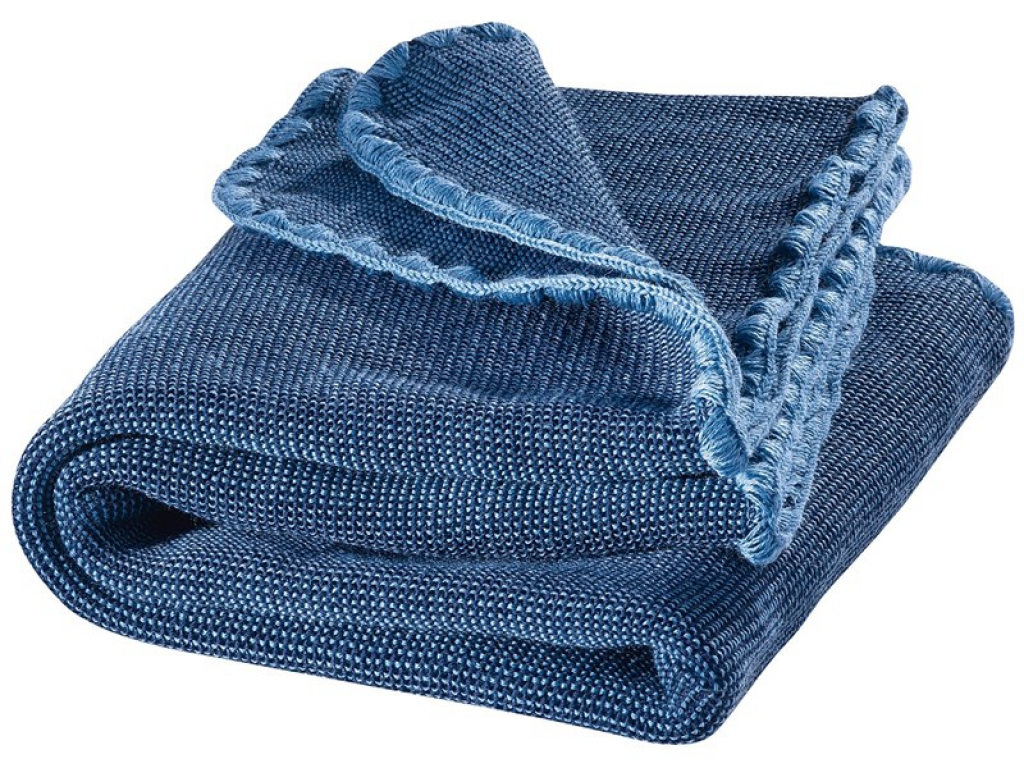 Melange-Decke blau melange 100x80