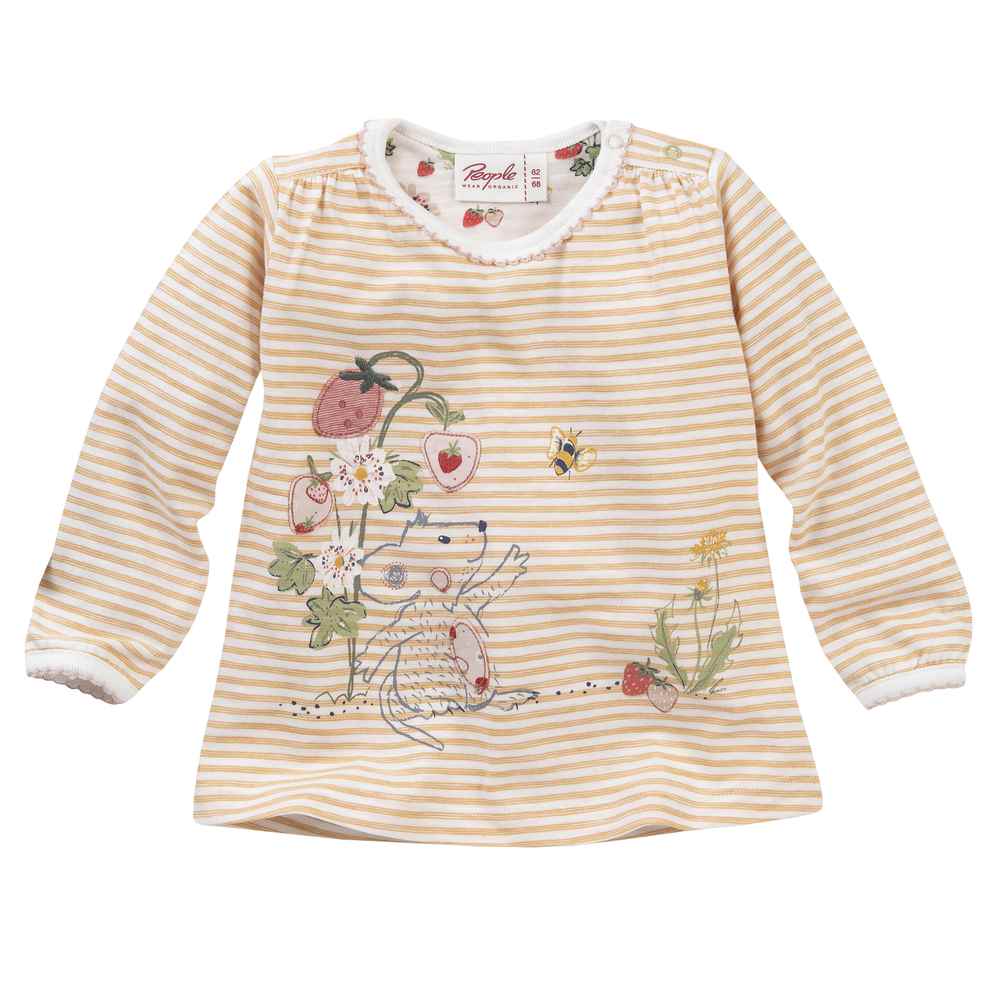 Langarmshirt Applikation Maus