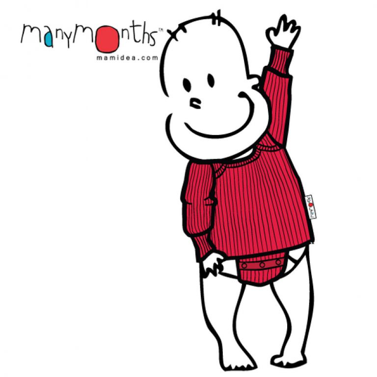Manymonths Body/Shirt Merino Raspberry Red Manymonths Body/Shirt Merino Raspberry Red