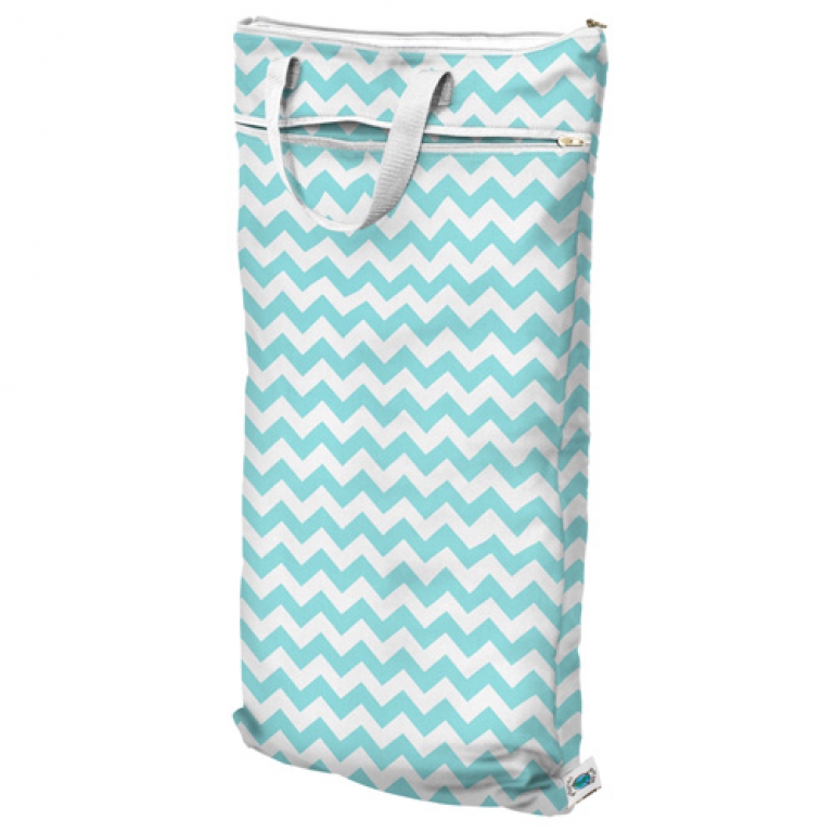 Planetwise Hanging Wet/Drybag Teal Chevron