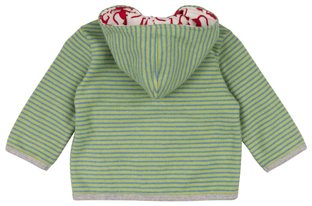 Kuschel-Kapuzenjacke Ringel moos Kuschel-Kapuzenjacke Ringel moos