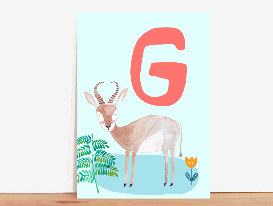 ABC-Karte G wie Gazelle