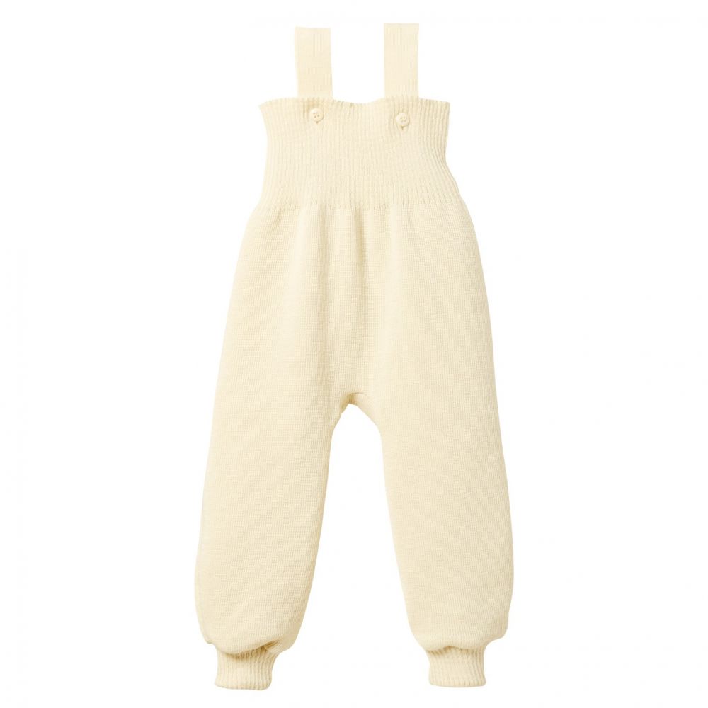 Strick-Trägerhose natur