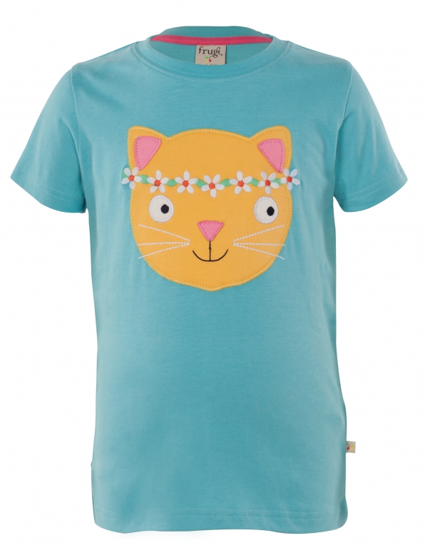 Gwenver T-Shirt Katze aqua