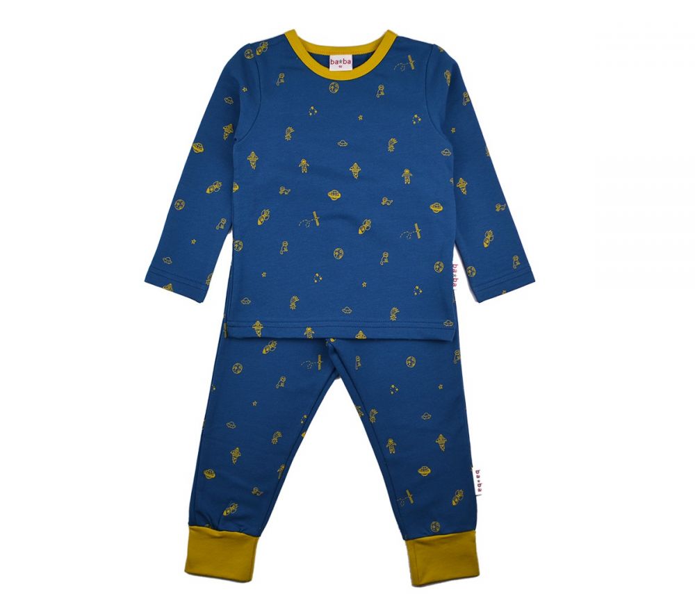 Pyjama Weltall blau
