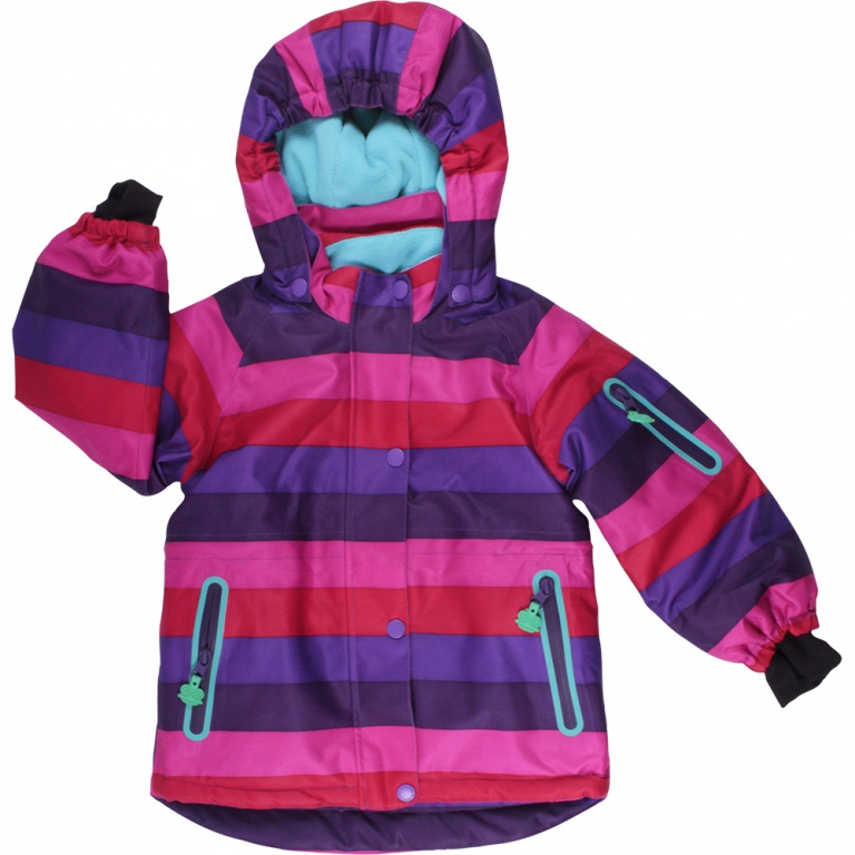 Winterjacke Streifen purple Winterjacke Streifen purple