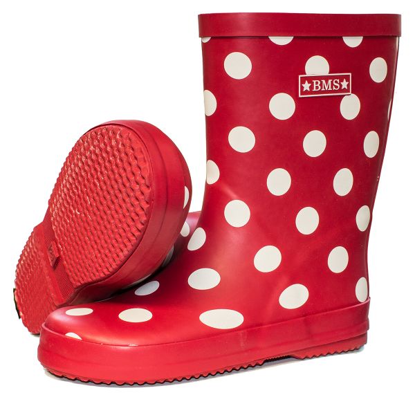 Gummistiefel rot mit Punkten Gummistiefel rot mit Punkten