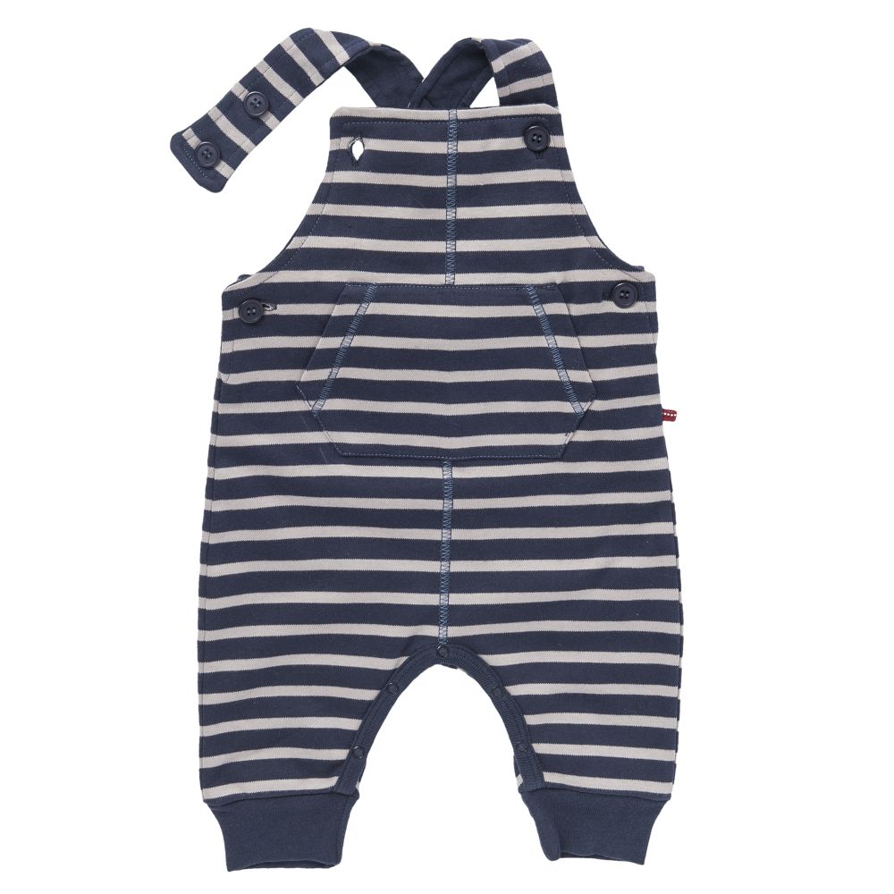 People Wear Organic Latzhose gestreift dunkelblau