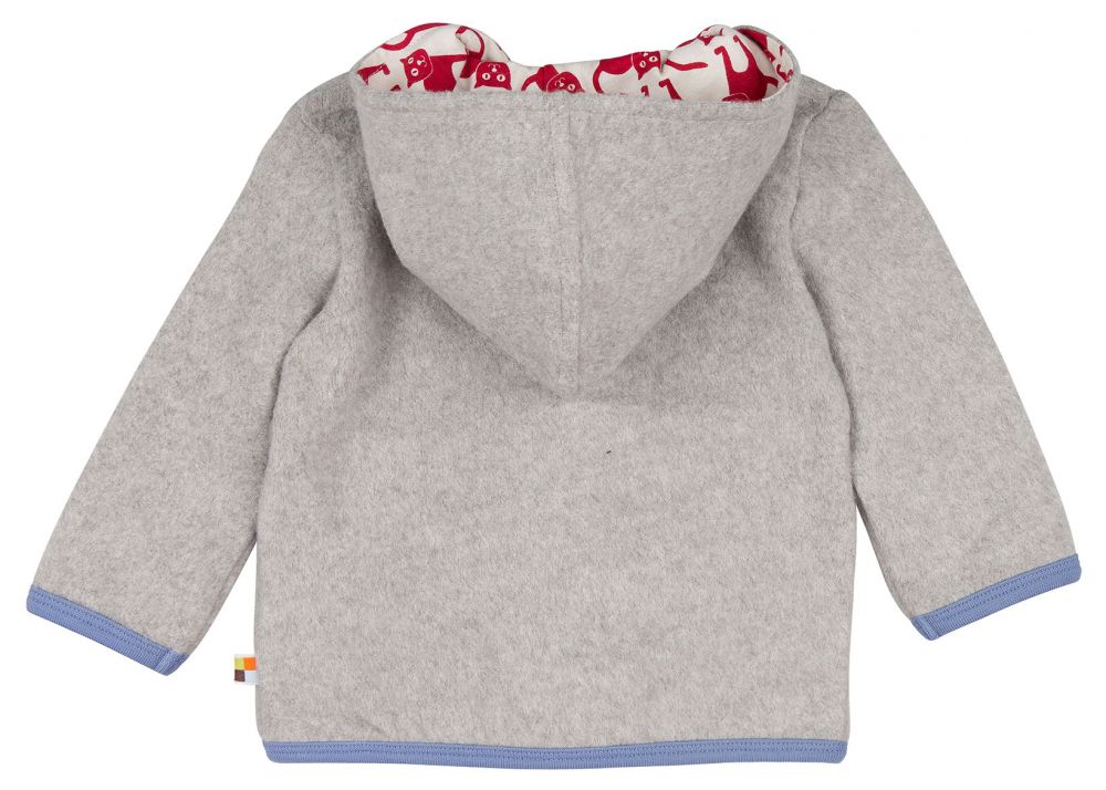 Kapuzenjacke Fleece Katzen grey melange Kapuzenjacke Fleece Katzen grey melange