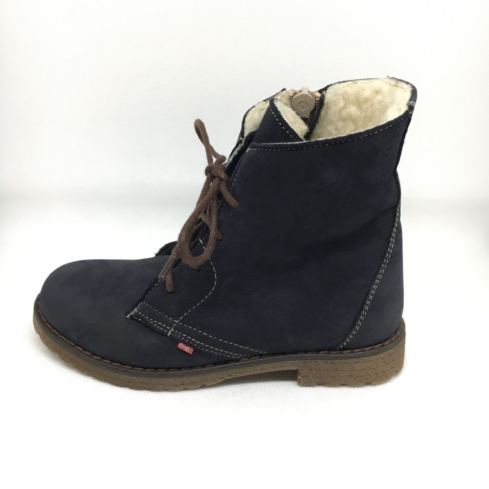 emel Schnür-Stiefeletten gefüttert dunkelblau