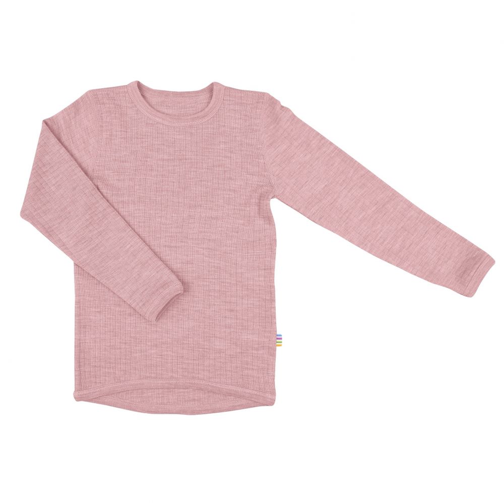 Basic Shirt Langarm Wolle altrosa