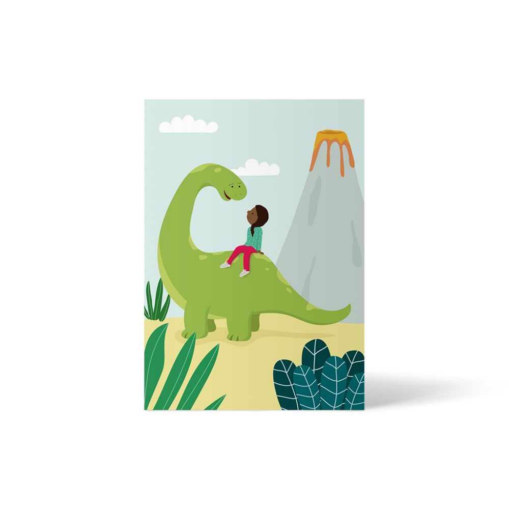 Postkarte Brontosaurus