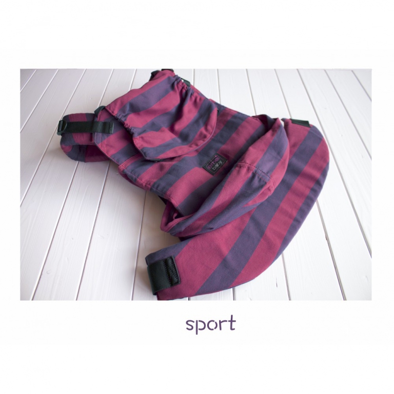 Emeibaby Trage Baby Full rot-blau Stripes