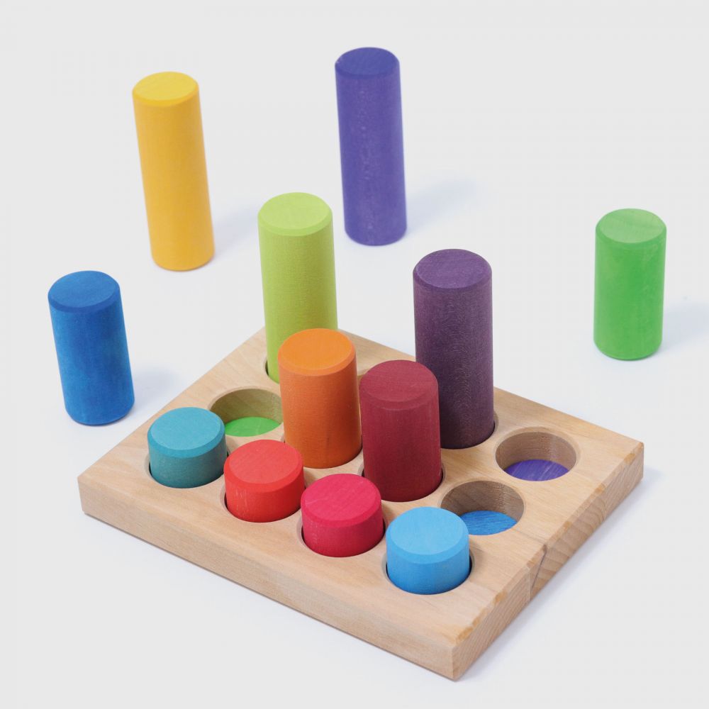 Steckspiel Kleine Walzen Regenbogen Steckspiel Kleine Walzen Regenbogen