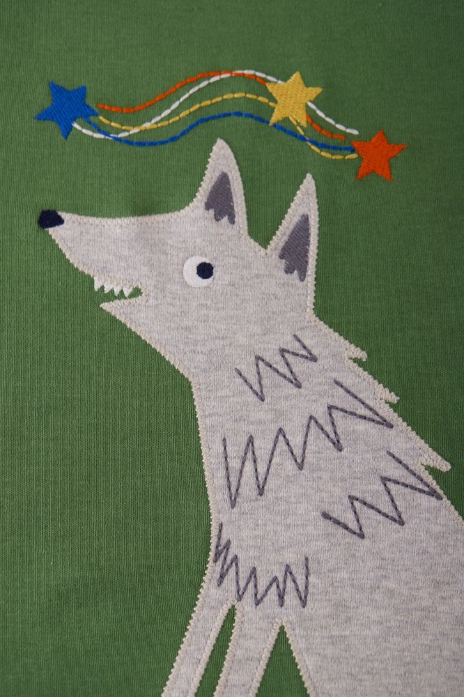 Shirt lang Wolf khaki