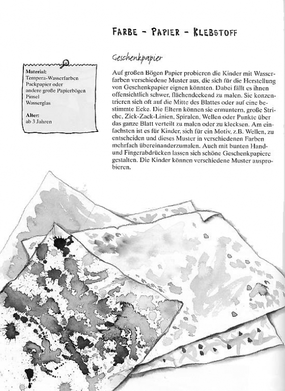 Kritzeln Schnipseln Klecksen