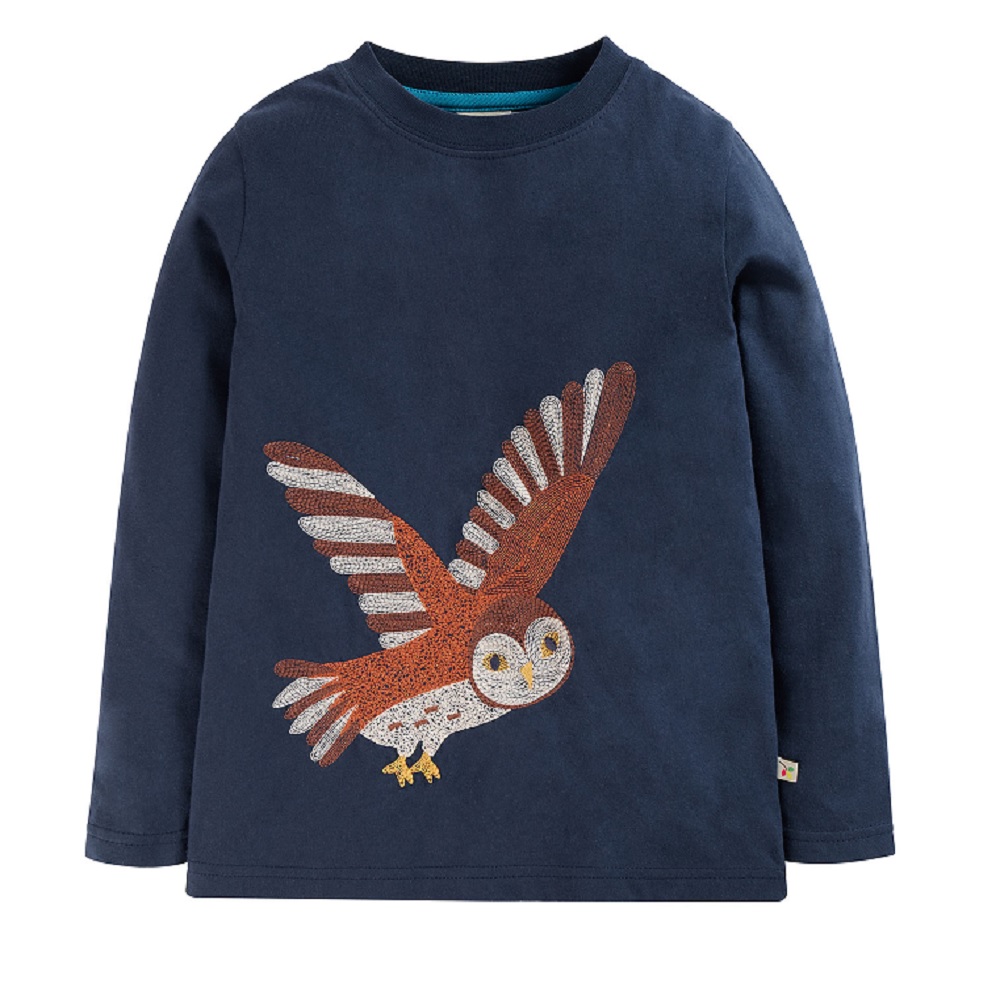 Adventure Embroidered Shirt Indigo/Owl
