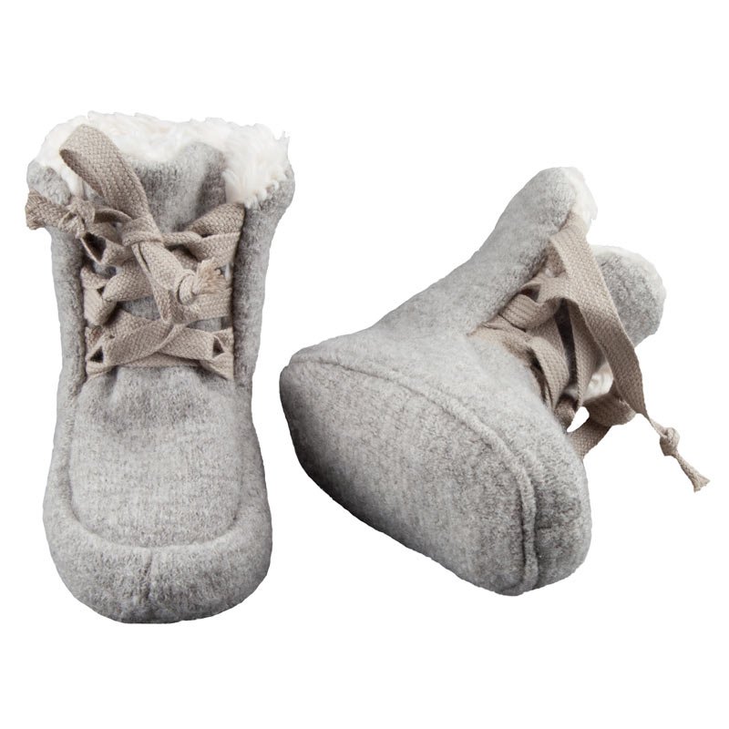 Booties Walk Plüsch Klett stein