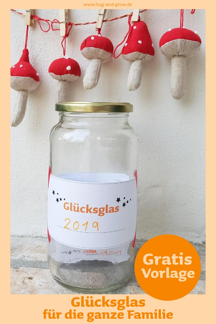 Glücksglas: Sammelt eure Glücksmomente 2019 als Familie (Free Printable)